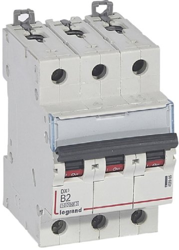 Выключатель автоматический Legrand DX3-E 10000 3п 2А B 16кА картинка